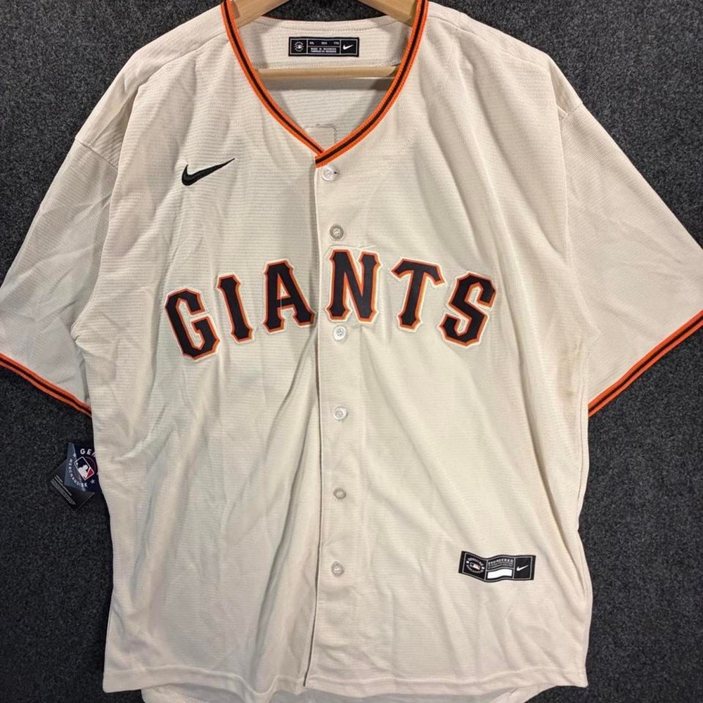 Nike Barry Bonds 25 San Francisco Giants MLB Cream Jersey XXL Baseball